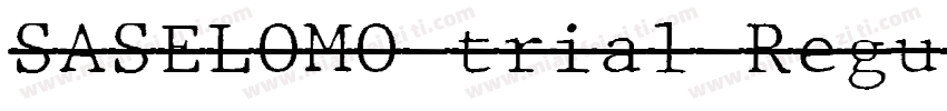 SASELOMO trial Regul字体转换